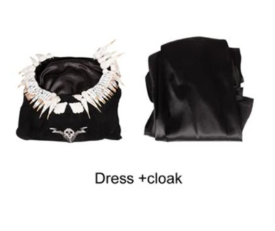 Малефисент любовница зла костюм карнавал Хэллоуин наряд Малефисента маскарадный костюм рога причудливый череп Анжелина Джоли Платье - Цвет: Dress and Cloak