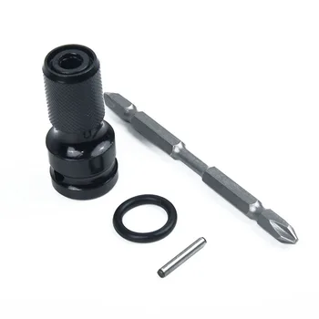 

4pcs/Set 100mm Air Impact Wrench Adapter Connector 1/2 On 1/4 Nut-on Bit Durable