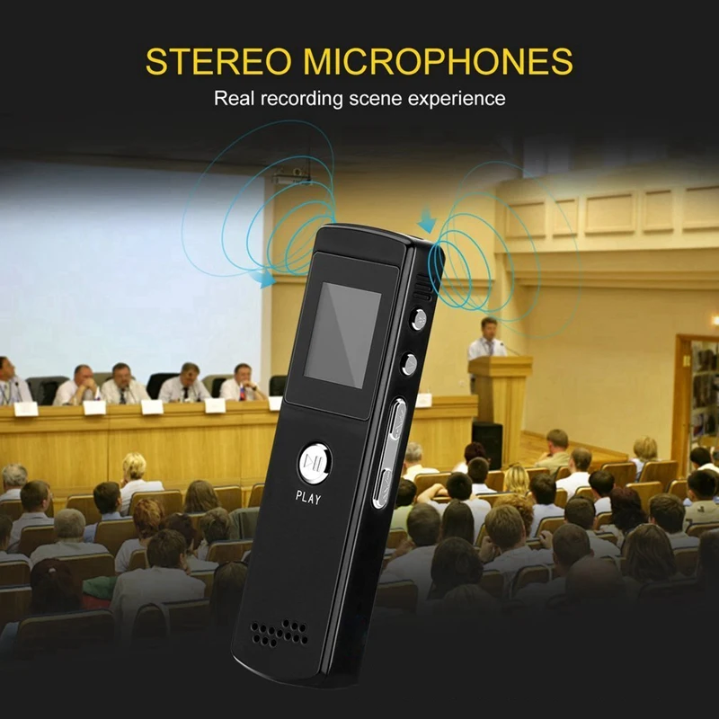 Digital Voice Recorder Voice Activated Recording Portable Mini Recorder Built-In 8Gb For Interview Meeting Class