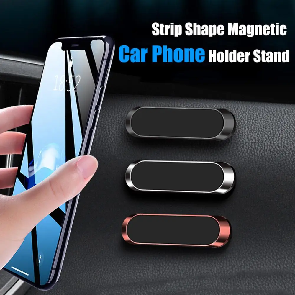 

Creative Mini Size Design Strip Shape Magnetic Car Phone Holder Stand For iPhone Samsung Mobile phone Magnet Mount Accessories