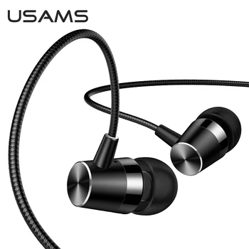

USAMS Metal Earphone In-Ear Sport Earphones for iPhone with mic for Xiaomi Samsung Tablet Headset fone de ouvido auriculares MP3