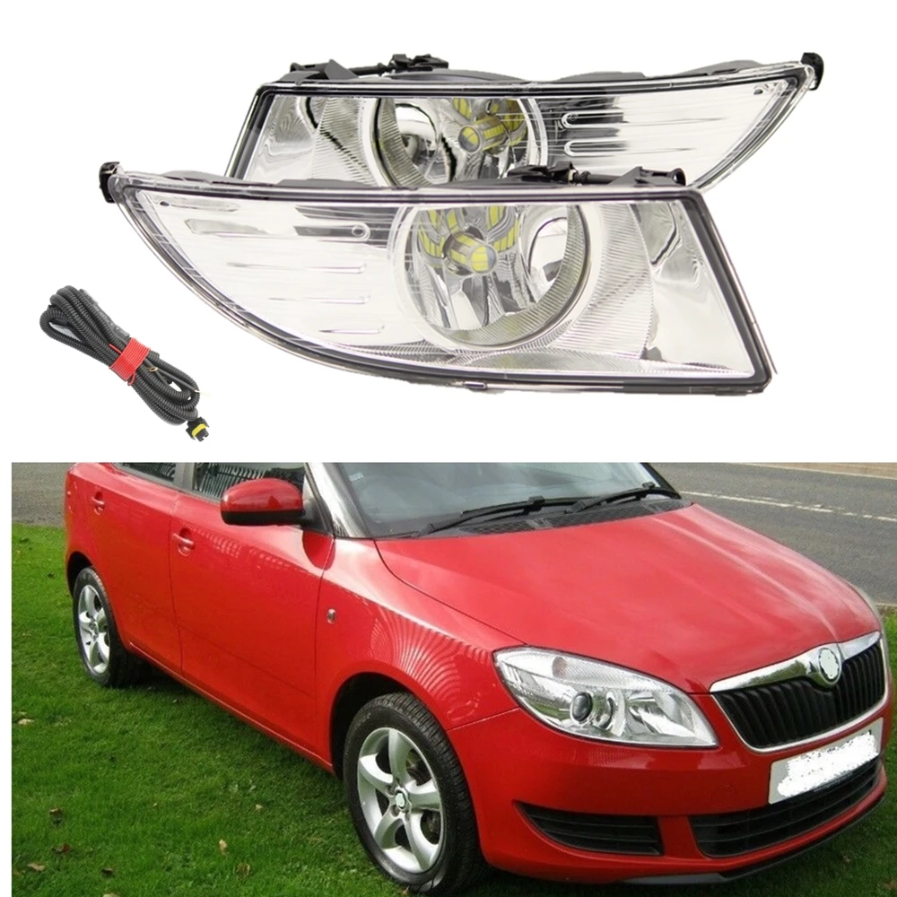 Skoda Fabia 2 Led Scheinwerfer Nachrüsten Car LED Fog Light For Skoda Fabia MK2 5J 2011 2012 2013 2014 2015 Car