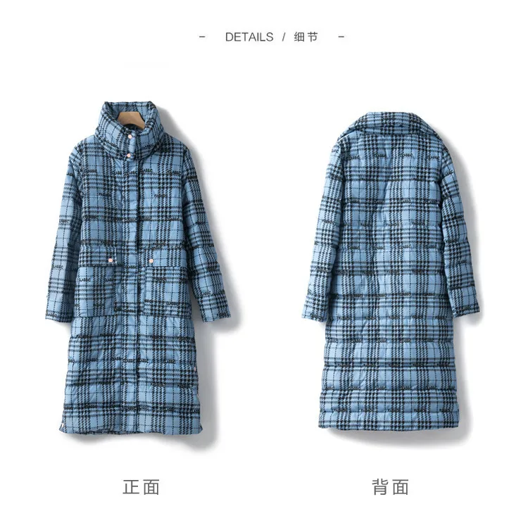 Shuchan 90% White Goose Down Plaid Women Down Coats Jackets Warm Woman Down Parka Winter Clothes Women Korean Fashion