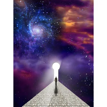 

Full Drill 5D Diy Diamond Painting Starry Sky Door Diamond Embroidery Back View Cross Stitch Rhinestone Mosaic Home Decor G5