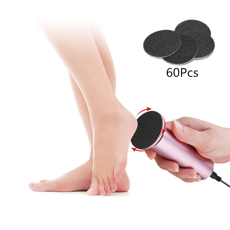 

Electric Pedicure Callus Remover File Tool Speed Adjustable Electric Foot Care Tool 60 Pcs Replacement Sandpaper Discs Pedicure