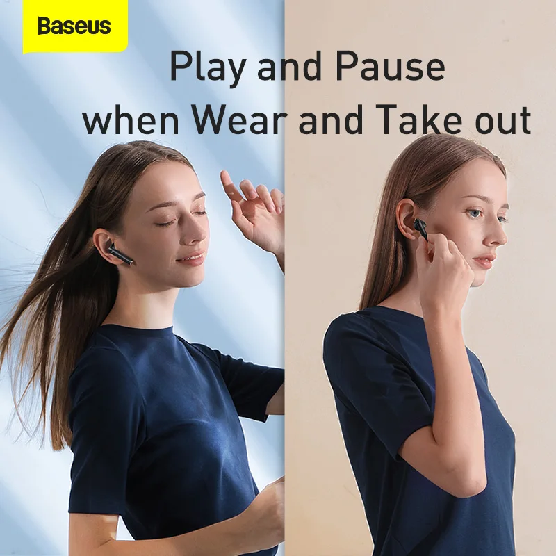 Baseus W05 TWS Bluetooth Earphones Touch Control Earphones HD Stereo Wireless Earbuds Support Qi Chargers