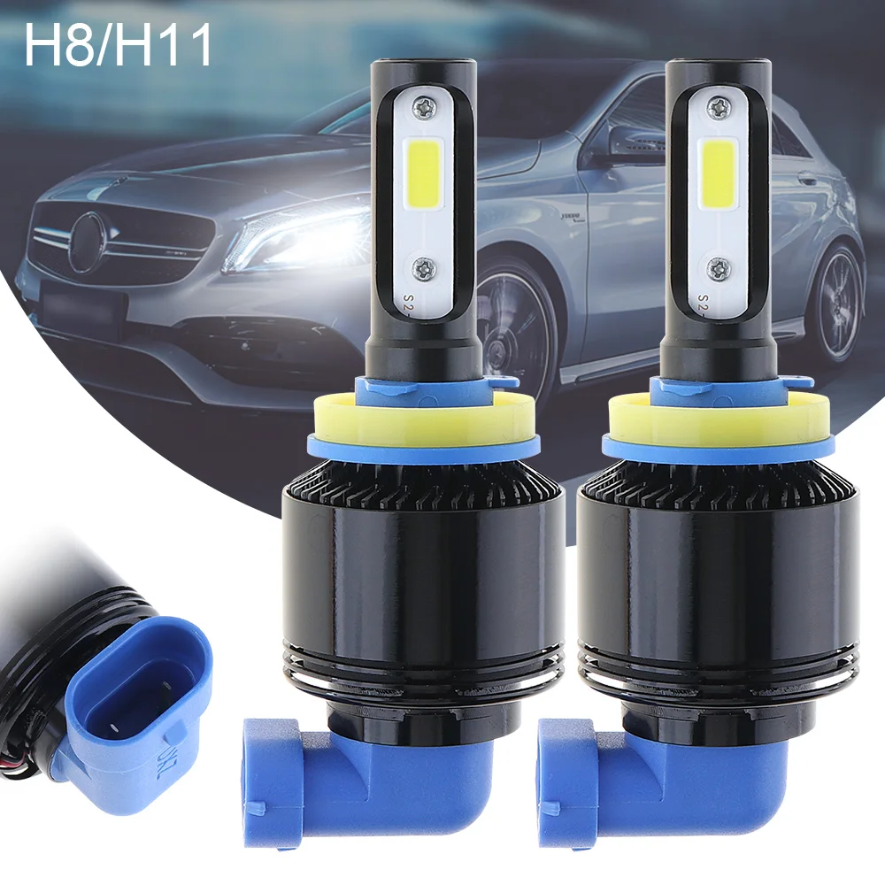 

72W H8 H11 8000LM 6000K All-In-One without Line LED Car Headlight Kit Hi or Lo Beam Bulbs Automotive LED Headlamps