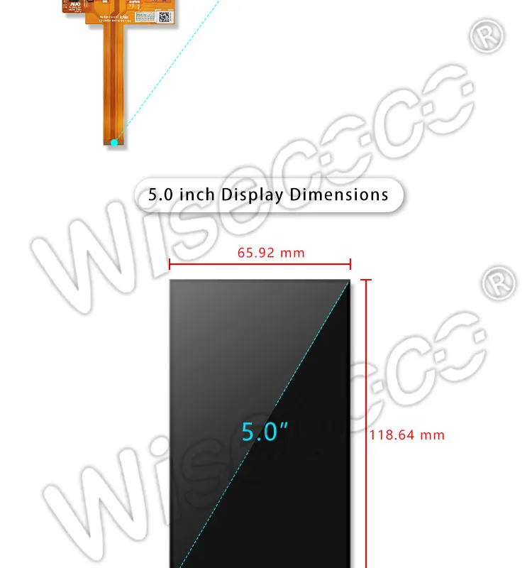Wisecoco 5 дюймов OLED AMOLED дисплей 720x1280 интерфейс mipi hdmi плата контроллера H497TLB01.0 сотовый NTSC
