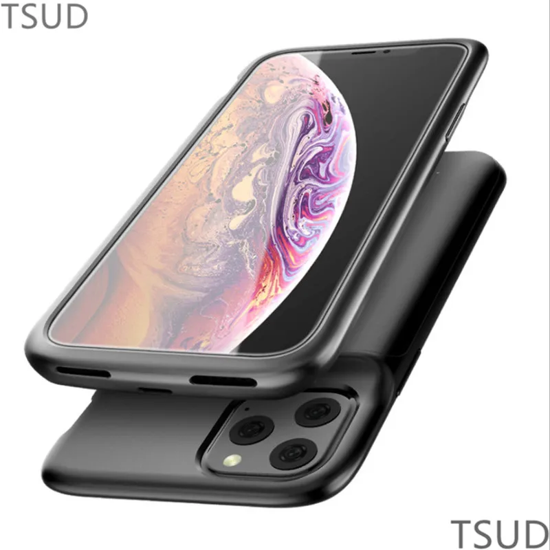 

5000mah ultra thin battery charger case for iphone 11 Pro Max external portable wireless charging for iphone 11 luxury 2 in 1