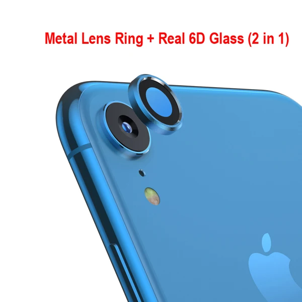 Задняя Камера объектив Экран протектор для iphone XR 6D закаленное Стекло металлическая задняя крышка для объектива Кольцо для макрообъектива чехол Крышка для iphone XR