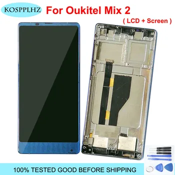 

KOSPPLHZ Original Frame For Oukitel Mix 2 LCD + Touch Screen Digitizer Assembly 5.99" For Oukitel Mix2 Smartphone Display Screen