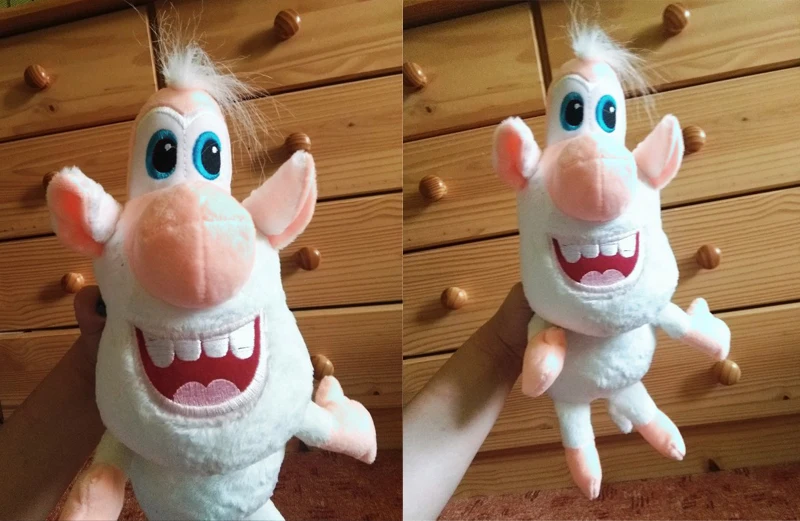 3 размера Горячая в настоящее время Россия мультфильм белый поросенок Booba Buba плюшевые куклы игрушки подарок для детей