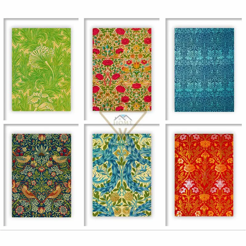 Diamond painting diy William Morris British handicraft poster full diamond inlaid retro plants and flowers stitch kit home decor | Дом и сад