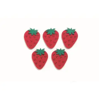 

67101315 "strawberry" felt figures, 5 pcs, 5 cm, color: red, Gloria ex