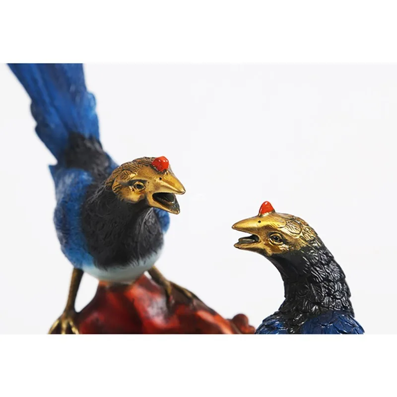 1" имитация статуя животного Magpie домашний декор бюст Искусство ремесло свадебный подарок украшение медная фигурка игрушка 27-34 см коробка V59