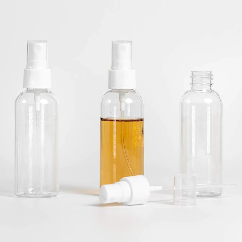 12 Pack Plastic Clear Spray Bottles Refillable Bottles Empty Transparent Plastic Fine Mist Spray Bottle 60Ml