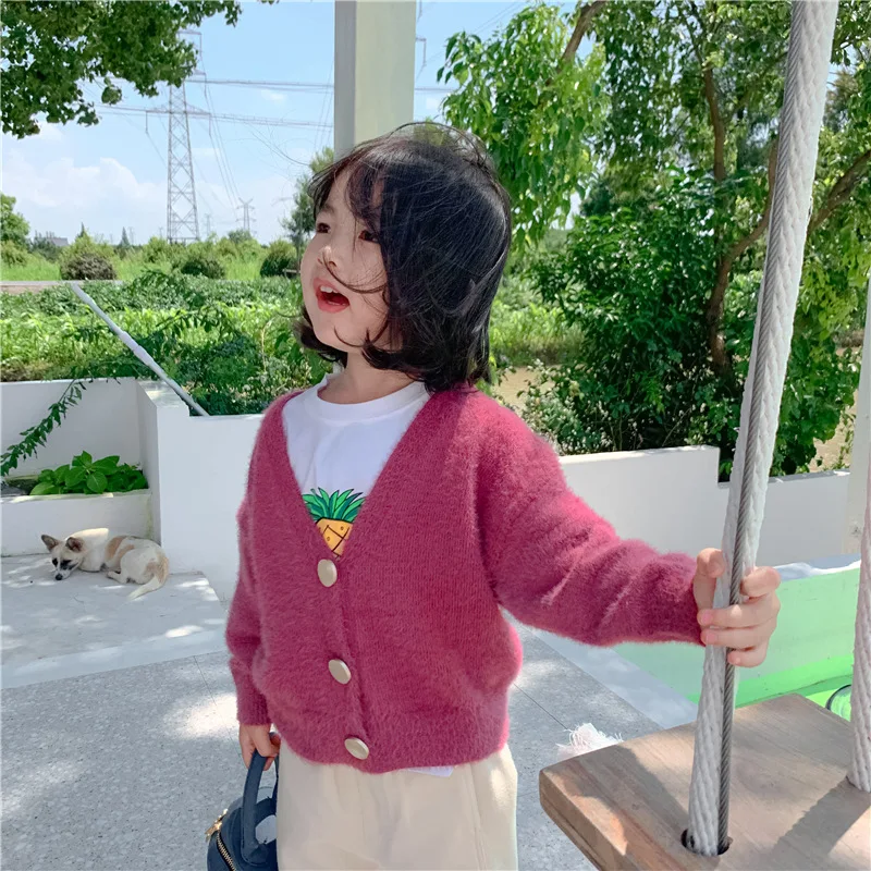 

2019 Autumn Winter New Fashion Baby Girl Sweaters Cardigan Sweater Jacket Coat Children's Knited Tops Sweater