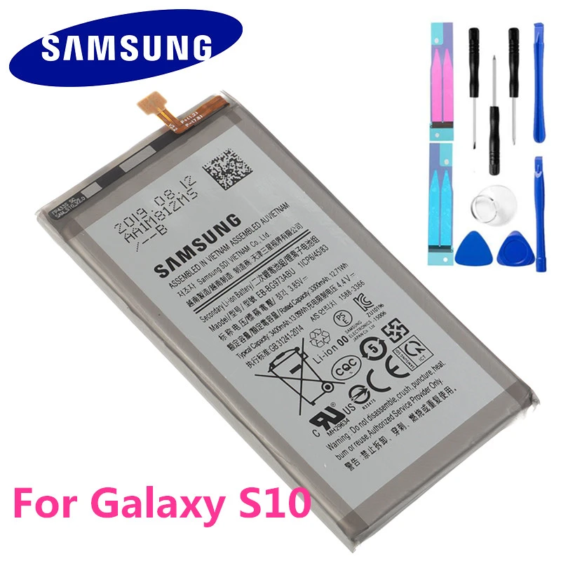 SAMSUNG batería original de EB BG973ABU para teléfono móvil, herramientas para Samsung Galaxy S10, S10, X, SM G9730, SM G973, G973F, G973U, 3400mAh|Baterías para teléfonos - AliExpress