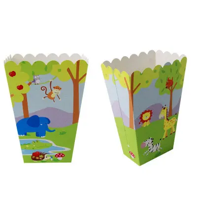 6pcs Зоопарк, джунгли, Лев, тематический одноразовый поднос для салфеток, для вечеринки, для дня рождения, первое украшение на детский день рождения, вечерние - Цвет: 6pcs