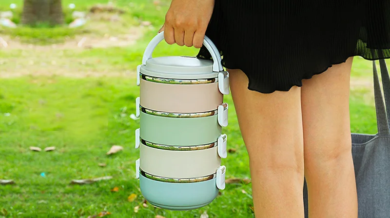 Stainless Steel Metal Lunch Box For Children Student Insulation Thermal Sushi Food Container Portable Japan Bento Box Dinner Set8