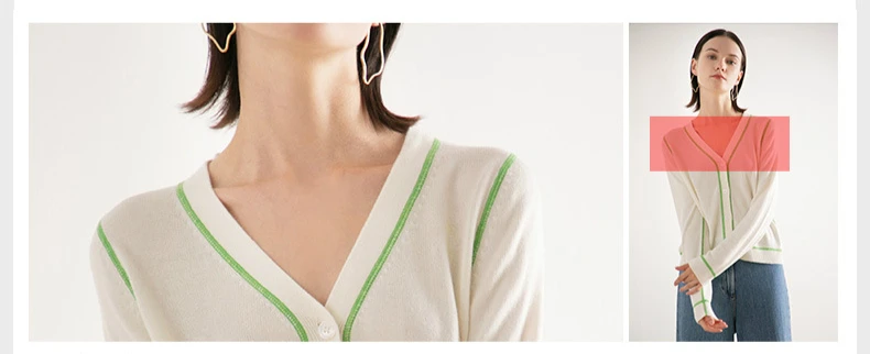 Autumn Women's Stripe Contrast Color White Loose Knitted Cardigans Coats Womens Sweters Women Invierno