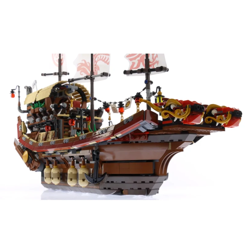 New style blocks 06057 Ninja Series Ship Compatible 70618 Destiny's Bounty Boat Building Bricks Educational Toys Children Gifts