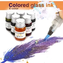 Не Углеродные чернила стеклянная ручка чернила цвет чернила золотой порошок 7 мл практика граффити рабочего стола Простая Офисная картина с каллиграфией удовольствие