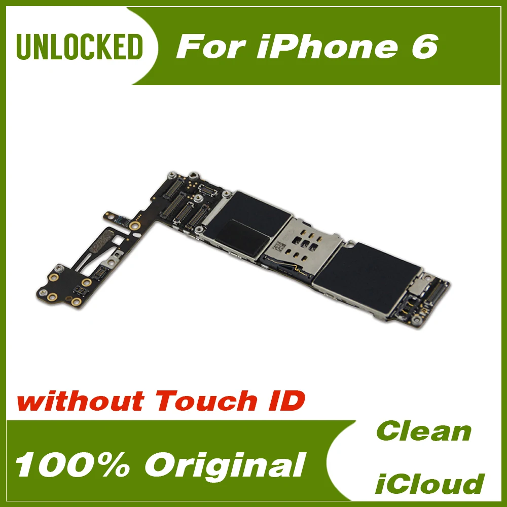Оригинальная разблокированная материнская плата для iphone 6 без Touch ID, материнская плата для iphone 6, 16 ГБ/32 ГБ/64 Гб/128 ГБ