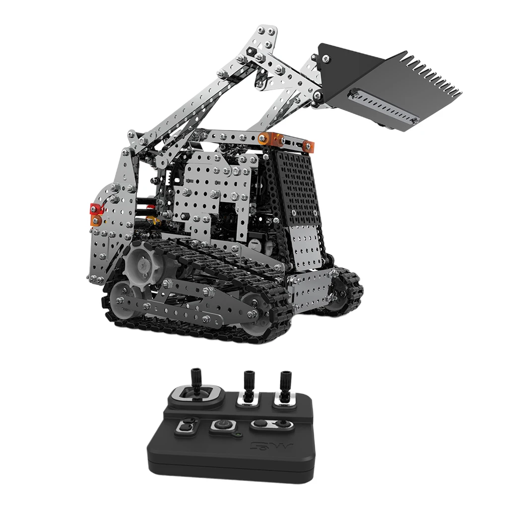 

2.4G RC Tracked Model Toys, DIY Stainless Steel Metal Building Block Kit Educational Steam Stem Car Model Kits