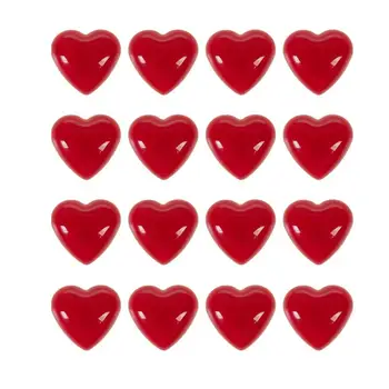

16PCS Heart Shape Bed Sheet Fastener Quilt Cover Buckle Anti-slip Curtain Blanket Fixer Clip Decorative Grippers (Red)