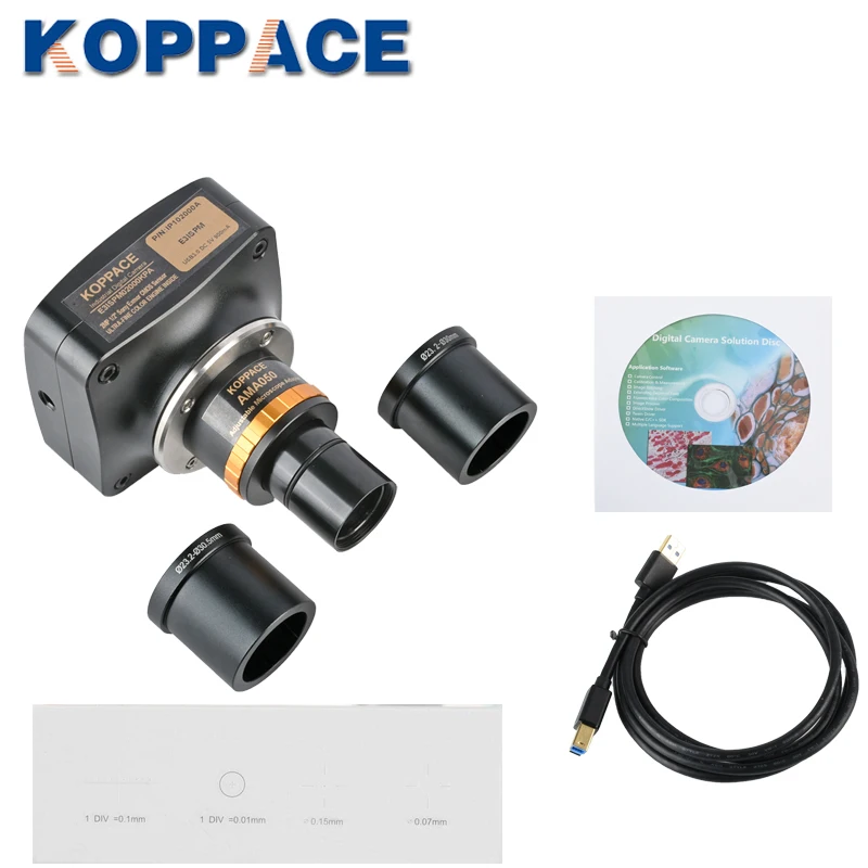 KOPPACE 2 млн пикселей, 125 скорость предварительного просмотра кадров, микроскоп камера, 0.5X регулируемый фокус промышленная камера электронный окуляр