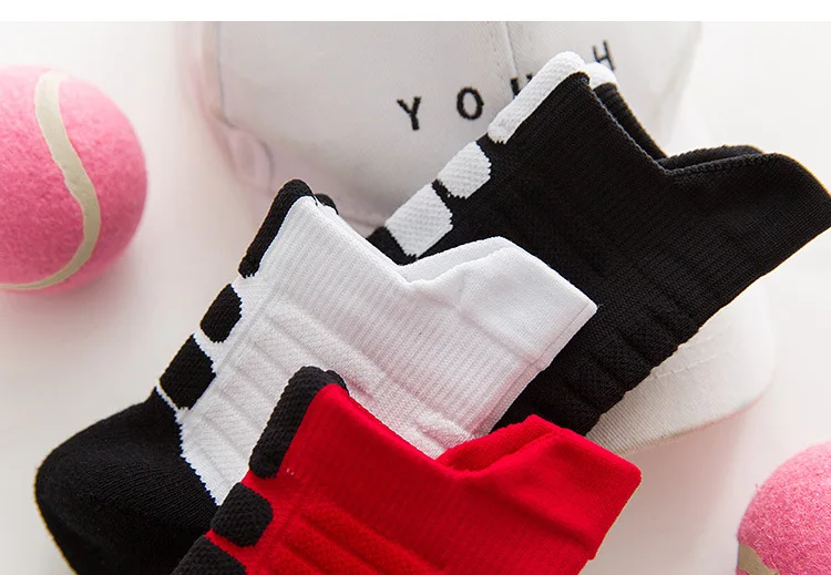 Носки мужские красные профессиональные баскетбольные носки впитывающие Дышащие Компрессионные носки для велоспорта спортивные носки для фитнеса зимние осенние skarpetkis носки