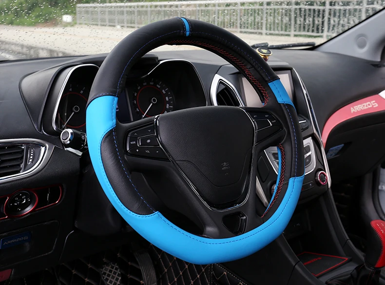 Для Chery ARRIZO5 ARRIZO 5 Чехол для рулевого колеса внутренняя модификация сшитый вручную кожаный руль