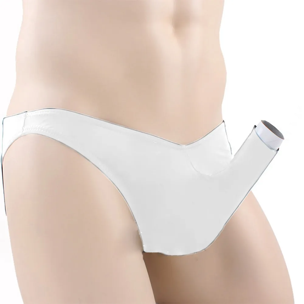 Сексуальное прозрачное Мужское нижнее белье из ледяного шелка с открытым