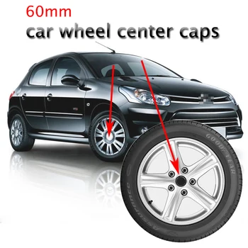 

100pcs 60mm 4 pin Car styling Auto Car Wheel Center Hub Caps Rim Caps Covers emblem For Citroen C3 C4 C5 C6 C-Quatre Accessories