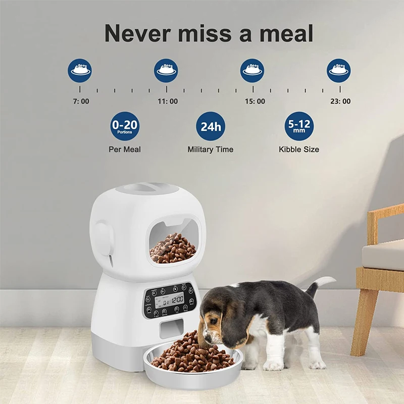 Automatic Pet Feeder Timed Auto Dog Feeders for Small Pets