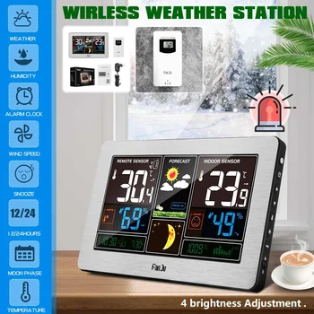 

Weather Station LED Digital Backlight Alarm Clock Thermometer Hygrometer Barometer Wireless Sensor Home Outdoor /Indoor Use