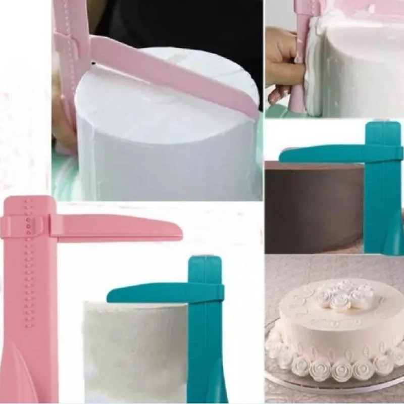  Adjustable Height Cream Squeegee Scraper Fondant Cake Cream Screed Chocolate Cake Spatula Kitchen B