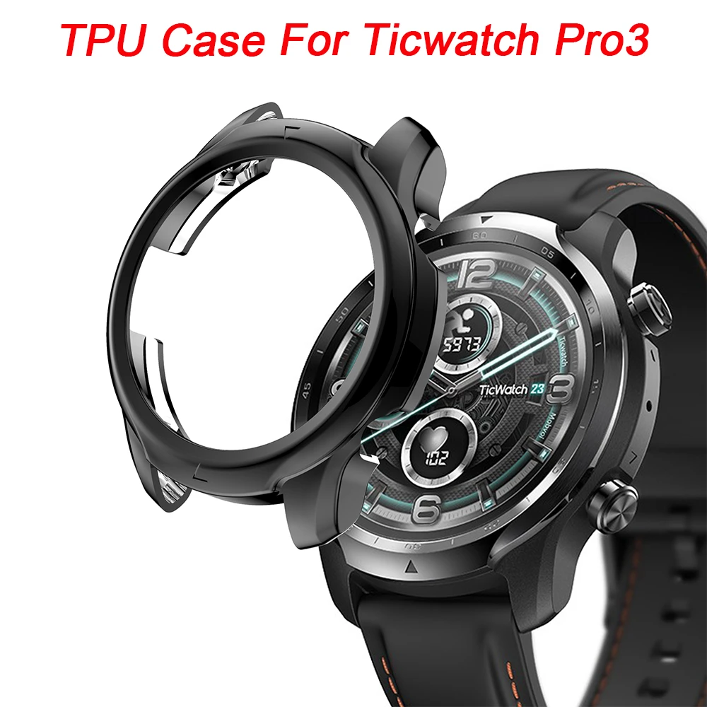 Чехлы из ТПУ Рамка по краю для Ticwatch Pro 3 защитный бампер мягкий Стекло Экран