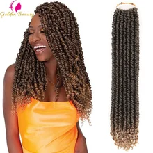 

16"Pre-Twisted Passion Twist Synthetic Hair Spring Twist With Curly End Pre-Looped Crochet Braids Bomb Twist Hair Extensions