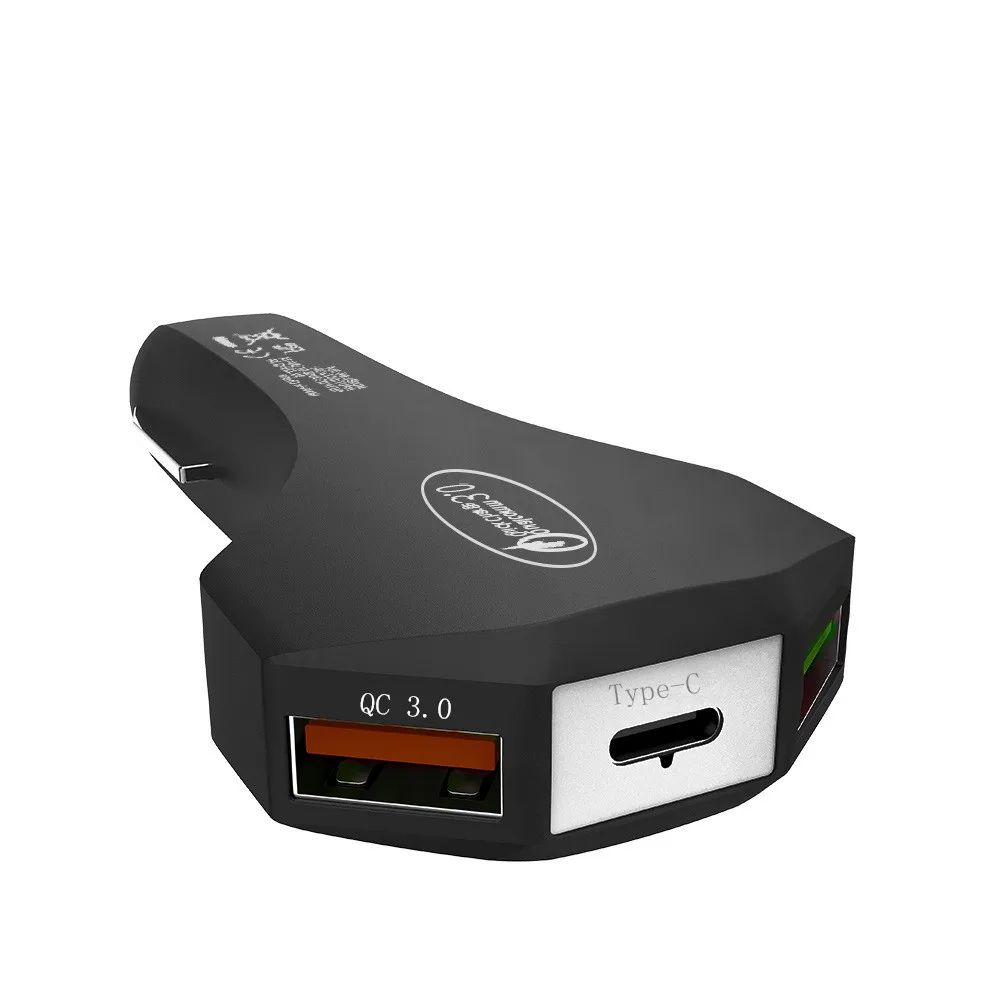Автомобильное зарядное устройство USB Quick Charge 3,0 QC 3,0, автомобильное портативное переднее быстрое зарядное устройство для планшета, смартфона, iPhone, xiaomi, быстрое зарядное устройство - Тип штекера: 3 USB
