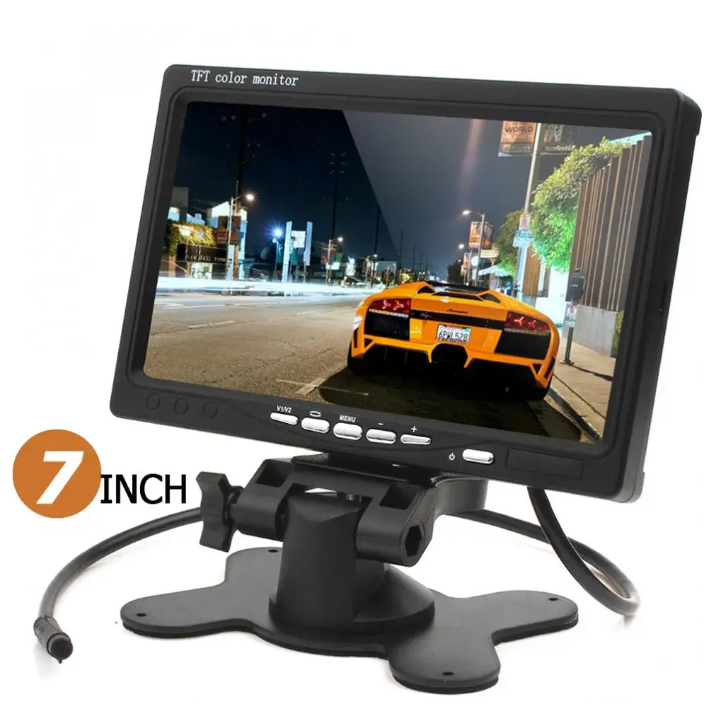 

HD 800 x 480 7 Inch Color LCD Screen Car Rear View Monitor with HDMI + VGA Interface New