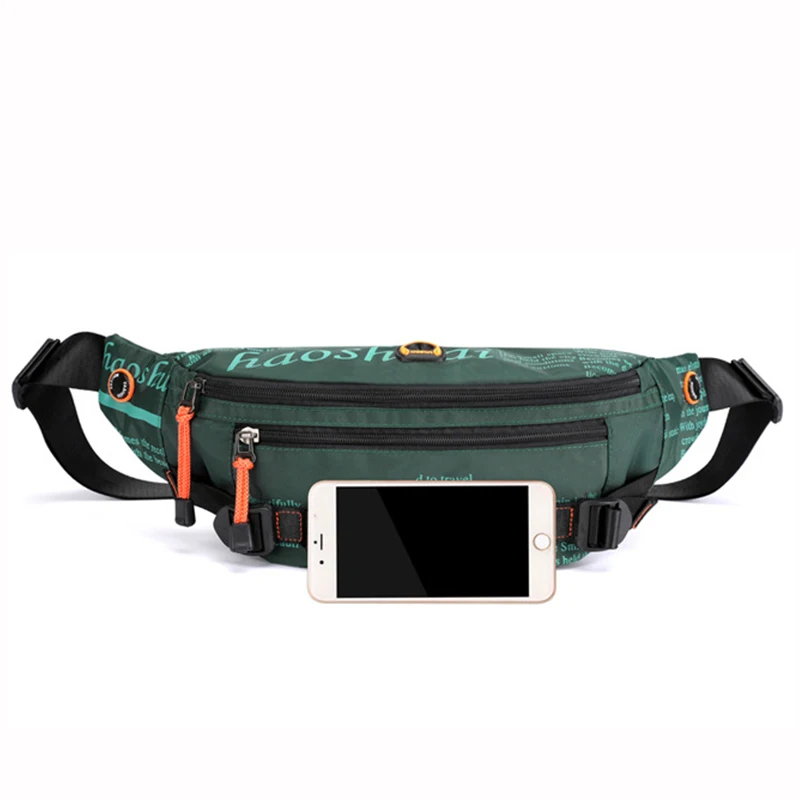 Taillen-Gürteltasche für Herren, Militärische Diebstahlsichere Lauf-Nylon-Reisetasche, Crossbody-Sling-Brusttasche, Hüfttasche – Detail 2