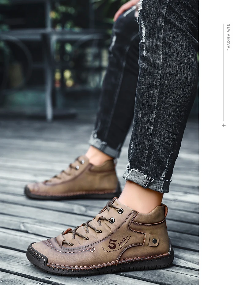 ZUNYU/кожаная мужская повседневная обувь; удобные мужские модные прогулочные туфли в британском стиле; большие размеры; цвет коричневый, черный; Мужская мягкая обувь на плоской подошве