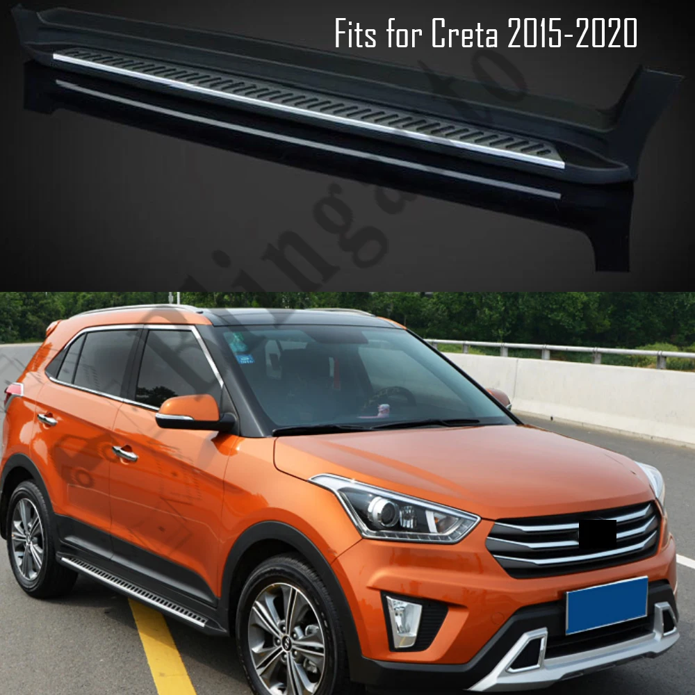 Подходит для hyundai Creta IX25- 2 шт. Левая Правая Беговая доска боковые шаги nerf бар автомобиля педаль боковой лестницы