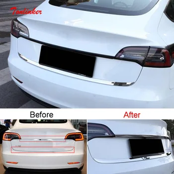 

Tonlinker Exterior Car Rear Door Edge Cover sticker For TESLA Model 3 2017-2020 Car styling 1 PCS Stainless steel Cover Stickers