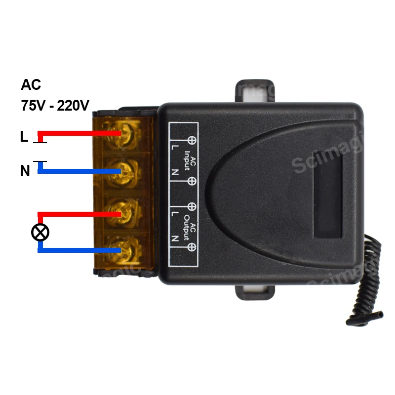 Высокомощный 2000W 433,92 MHz RF пульт дистанционного управления AC 75V~ 220V приёмник для фабрики фермы офиса вентиляционный насос светодиодный свет