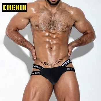 

2020 New Gay Men Sexy Underwear Thong Mesh Men Jockstrap Solid Men's lingerie Mens Thongs And G strings Gift BS3052