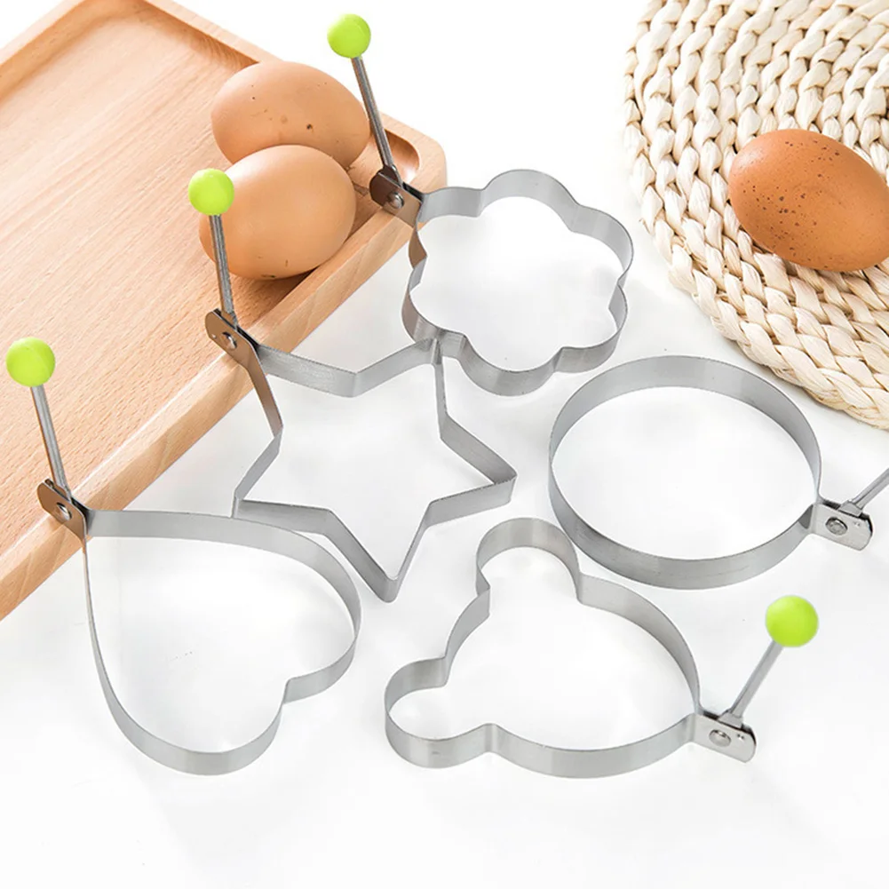 

5 Style Stainless Steel Fried Egg Shaper Pancake Mould Omelette Mold Frying Egg Cooking Tools Kitchen Accessories Gadget
