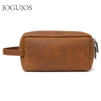 

JOGUJOS New Genuine Leather Men Business Clutch Bags Wallet Phone Case Cigarette Purse Pouch Long Male Purse Handy Bags Wallets